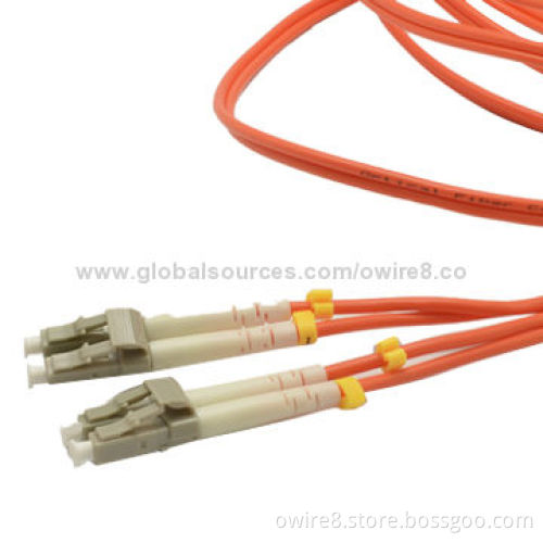 Fiber optic patch cords, LC/UPC-LC/UPC duplex, 50/125